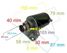Anlasser Starter 14 Zähne 12V