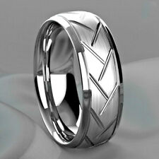 Ring Edelstahl 8mm breit Damen Herren Größe 16 bis 22