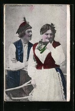 Ansichtskarte volkstypen aus - ansichtskarte,