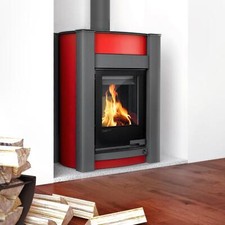 Aquaflam Vario Kalmar Kaminofen Rot 11 kW Holzofen Holzkamin Ofen Kamin