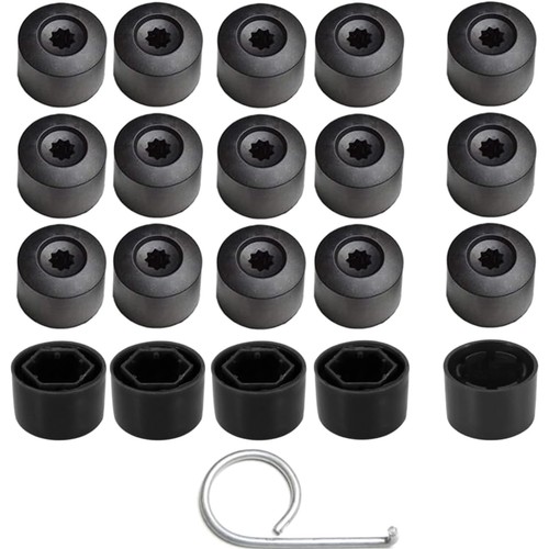Radmutternkappen 17mm schwarz - radmutternkappen,