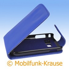Flip Case Etui Handytasche Tasche Hülle f. Samsung Galaxy Y Duos (Blau)