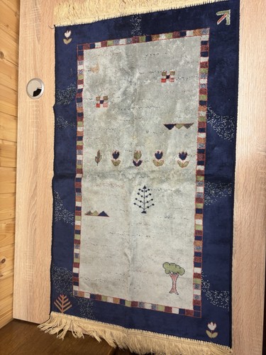 Vintage teppich läufer blau - läufer,
