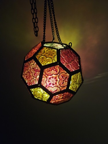 Windlicht bunt fußballform - windlicht,