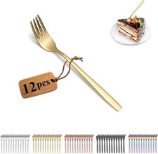 gold Kuchengabeln 12 Stück