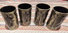 4 Jägermeister Metall Gold Shot Schnaps Limited Becher Glas Rarität
