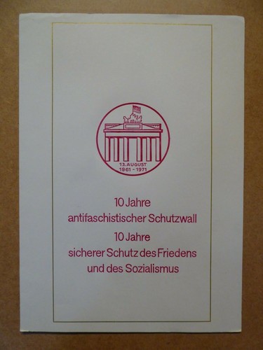 Ddr gedenkblatt jahre - gedenkblatt,, 10
