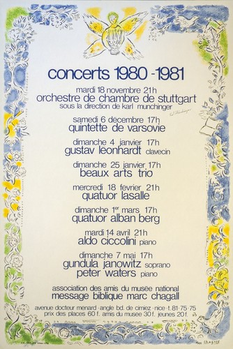 Marc chagall affiche pour les - pour,