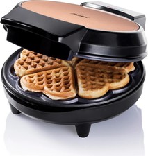 Bestron AMW700CO Waffelautomat mit Antihaftbeschichtung 700 Watt Kupfer