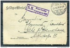 1917 Germany Feldpost S.B