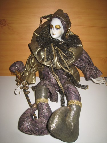 Venezianische harlekin figur - venezianische,