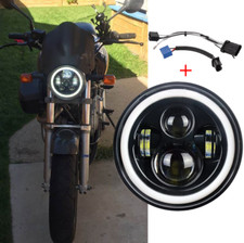 7" Zoll E9-Geprüft LED Scheinwerfer Haupt Blinker Fernlicht für Buell Blast X1