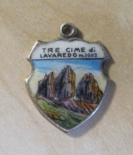 Anhänger Bettelarmband Wappen 800er Silber - Tre Cime di Lavaredo - Drei Zinnen