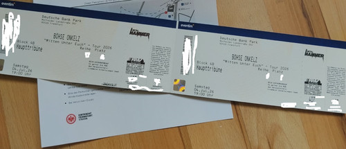 Vip böhse onkelz frankfurt - vip,