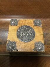 TOP Antik 800 Silber Rahmen Schatulle Holz Box wunderschön #10