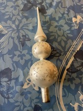 Schöne Leichte Weihnachtsbaumspitze Glas Christmas by Krebs Lauscha mit OVP