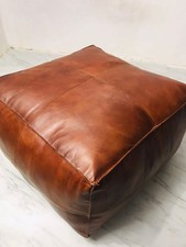 Leder Pouf Fußhocker Ottoman