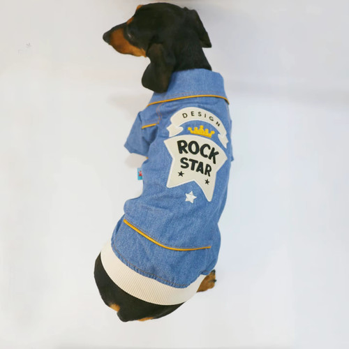 Jeans hundejacke mit kapuze - h,
