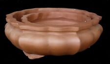 Bonsai - Bonsaischale unglasiert - Siegel - große Schale aus Set - 34 x 12,5 cm