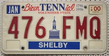 Tennessee Nummernschild USA