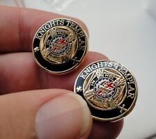 Gebrauchte Tempelritter Manschettenknöpfe Freimaurer inklusive Box
