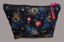 Handarbeit *Unikat* Kosmetiktasche Täschchen Medikamente  Krimskrams Pfauenfeder