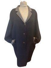 FADENMEISTER-Berlin Wendemantel dkl.Blau-Grau Gr: 48 NEU!!!