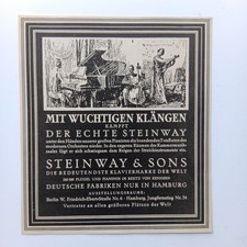 1930 Steinway Sons Flügel Piano Werbeanzeige Werbung Reklame Print Ad