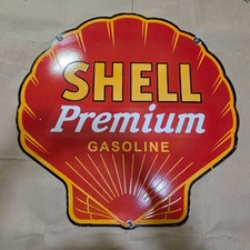 SHELL PREMIUM BENZIN PORZELLAN