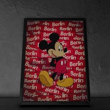 Berlin Poster Mickey Mouse Poster, Keilrahmen, Canvas, Leinwandbild + Sticker