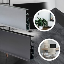 SOCKELLEISTEN PVC 75mm GRAU /