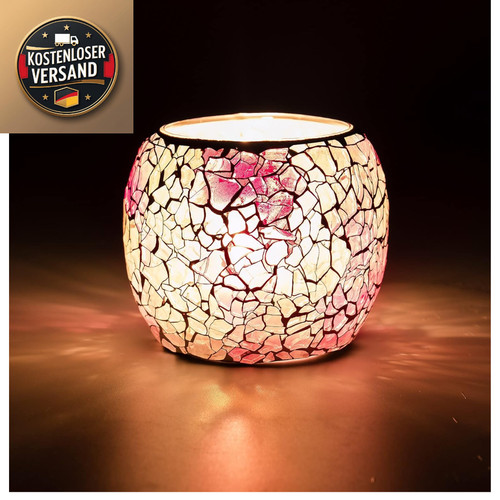 Mosaik kerzenhalter glas cm - kerzenhalter,