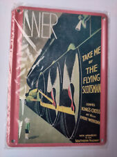 Blechschild, 8x11, LNER, Flying Scotsman, DIN A 6, vintage, Plakatmotiv, Art Dec