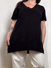 Zara Long T-Shirt Tunika Minikleid Schwarz Gr. L