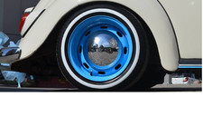 14" Black White Portawall Tire