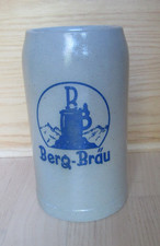 Ton-Bierkrug: Berg-Bräu Leimen, 1 Liter