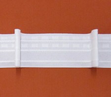 3m Gardinenband weiß 50mm 1:1,5/1F. Faltenband Kräuselband Smokband Raffband