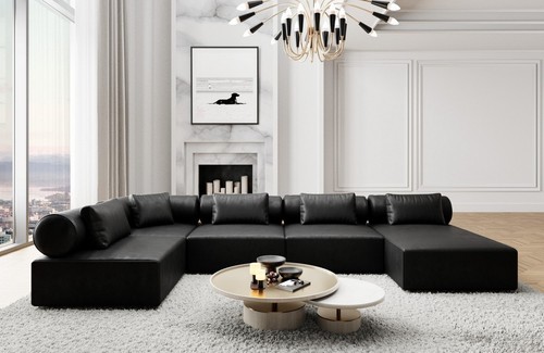 Sofa leder wohnlandschaft - sofa,