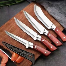 4-teilig Küchenmesserset Edelstahl Kochmesser Set Schlachtmesser Metzgermesser