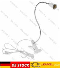 E27 Lampenhalter 30cm Leselampe Halterung Klemmleuchte Schalter Pflanze DHL