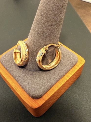 585 gold creolen 14k - 585, bicolor