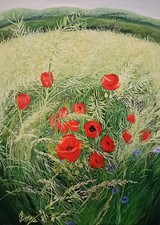 Wiesenlandschaft Öl auf