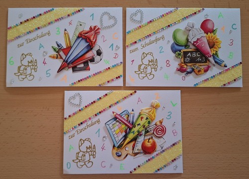 Grusskarte schultüte - 3d-grusskarte, °schultüte
