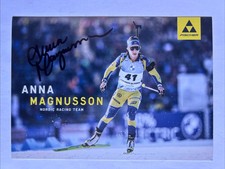 orig. sign. Biathlon Autogrammkarte Anna Magnusson • Schweden • Mega Rar!