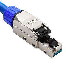 RJ45 CAT 8 Netzwerkstecker geschirmt LAN Stecker für Verlegekabel werkzeuglos