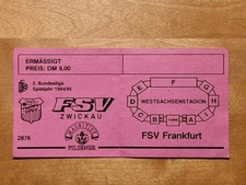 Sammlerticket FSV ZWICKAU FSV