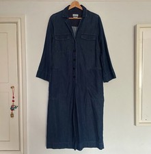 Toast weiches Denim-Midikleid