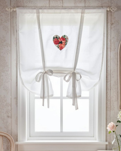 Raffrollo gardine landhausstil - raffrollo,
