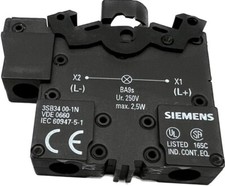 Siemens 3SB3400-1N Lampenfassung BA 9S für Transformator bei 2-poligen Schaltel.