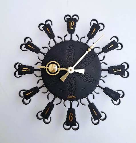 60s selva wanduhr vintage - selva,